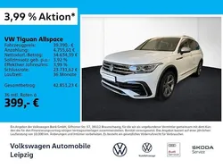 Weiß Gebraucht 2022 VW Tiguan Allspace R-line SUV | 39.390 € (Fairer Preis)