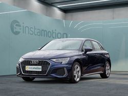 Blau Gebraucht 2023 Audi A3 Sportback S-Line Kleinwagen | 32.780 € (Etwas zu teuer)