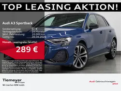 Blau Gebraucht 2024 Audi A3 Sportback S-Line Limousine | 39.230 € (Etwas zu teuer)