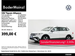 Pure white Gebraucht 2023 VW Tiguan Allspace SUV | 37.630 € (Guter Preis)
