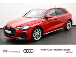 Rot Gebraucht 2024 Audi A3 Sportback S-Line Limousine | 34.390 € (Guter Preis)