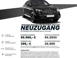 Schwarz Gebraucht 2024 Mercedes GLC300 AMG line Limousine | 69.900 €