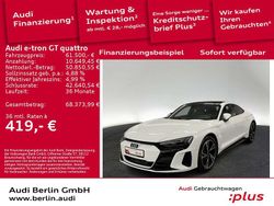 Ibisweiß Gebraucht 2023 Audi e-tron GT quattro Ambiente Limousine | 61.500 € (Fairer Preis)