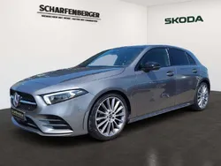 Mountaingrau met. Gebraucht 2018 Mercedes A200 AMG line Limousine | 21.665 € (Fairer Preis)