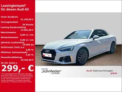 Weiss Gebraucht 2023 Audi A5 Cabriolet S-Line Cabrio | 51.250 €