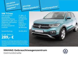 Makenatürkis metallic Gebraucht 2021 VW T-Cross Style SUV | 21.981 € (Guter Preis)