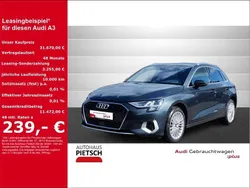 Grau Gebraucht 2023 Audi A3 Sportback Advanced Limousine | 31.670 € (Fairer Preis)