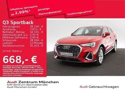 Tangorot metallic Gebraucht 2023 Audi Q3 Sportback S-Line SUV | 38.334 € (Superpreis)