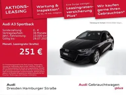 Schwarz Gebraucht 2024 Audi A3 Sportback Sport Limousine | 31.445 € (Fairer Preis)