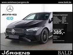 Schwarz kosmosschwarz metallic Gebraucht 2024 Mercedes CLA200 AMG Coupé | 40.790 € (Etwas zu teuer)