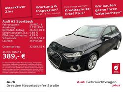 Schwarz Gebraucht 2021 Audi A3 Sportback Advanced Plus Kleinwagen | 28.980 € (Fairer Preis)
