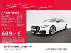 Weiß Gebraucht 2023 Audi A7 Sportback S-Line Kleinwagen | 56.485 € (Etwas zu teuer)