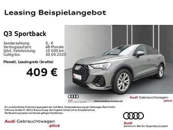 Chronosgrau metallic Gebraucht 2024 Audi Q3 Sportback S-Line SUV | 36.390 € (Superpreis)