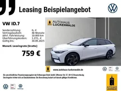 Gletscherweiß metallic/schwarz Neu 2024 VW ID.7 GTX Limousine | 66.222 € (Guter Preis)
