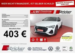 Weiß (gletscherweiß metallic) Gebraucht 2022 Audi e-tron Sportback S-Line SUV | 33.949 €