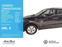 Schwarz (deep black perleffekt) Gebraucht 2024 VW T-Cross Life SUV | 21.680 € (Fairer Preis)