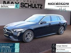 Metalliclack obsidianschwarz Gebraucht 2024 Mercedes C200 AMG Kombi | 39.980 € (Fairer Preis)