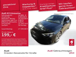 Brillantschwarz Gebraucht 2022 Audi A3 Ambiente Limousine | 24.980 € (Guter Preis)
