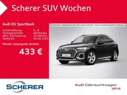 Mythosschwarz metallic (metallic) Gebraucht 2025 Audi Q5 Sportback Ambiente SUV | 49.790 € (Guter Preis)