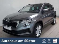 Graphitegrau metallic Gebraucht 2024 Skoda Karoq Elegance SUV | 29.980 € (Guter Preis)