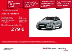 Grau Gebraucht 2024 Audi A3 Sportback Advanced Limousine | 34.610 € (Fairer Preis)
