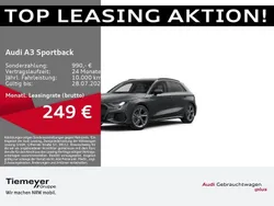 Grau Gebraucht 2024 Audi A3 Sportback S-Line Limousine | 33.980 € (Fairer Preis)