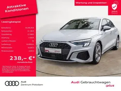 Weiß Gebraucht 2024 Audi A3 Sportback S-Line Limousine | 34.290 € (Superpreis)