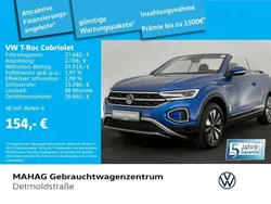 Ravennablau metallic schwarz Gebraucht 2024 VW T-Roc Cabriolet Move Cabrio | 27.682 € (Guter Preis)