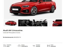 Rot Gebraucht 2024 Audi A4 Competition Limousine | 41.350 € (Fairer Preis)
