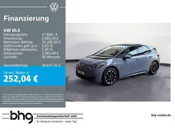 Mondsteingrau / schwarz Gebraucht 2021 VW ID.3 Pure Kleinwagen | 17.890 € (Fairer Preis)