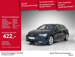 Mythosschwarz metallic Gebraucht 2024 Audi A3 Sportback S-Line Limousine | 36.980 € (Guter Preis)