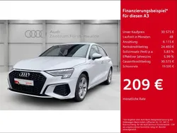 Weiss Gebraucht 2023 Audi A3 Sportback S-Line Limousine | 30.575 € (Fairer Preis)