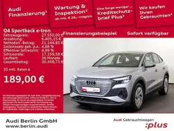 Florettsilber metallic Gebraucht 2023 Audi Q4 Sportback e-tron Comfort SUV | 26.550 € (Guter Preis)
