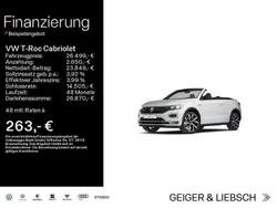Pure white/schwarz Gebraucht 2021 VW T-Roc Cabriolet Style Cabrio | 26.499 € (Fairer Preis)