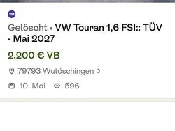 Blau Gebraucht 2006 VW Touran Van / Kleinbus | 3.111 € (Fairer Preis)