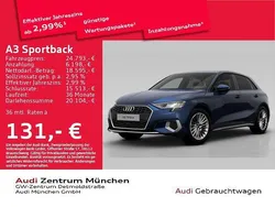 Navarrablau metallic Gebraucht 2022 Audi A3 Sportback e-tron Advanced Plus Limousine | 24.793 € (Guter Preis)
