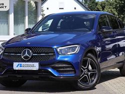 Manufaktur brillantblau (metallic) Gebraucht 2020 Mercedes GLC300 AMG Coupé | 43.980 € (Etwas zu teuer)