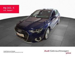 Blau (navarrablau metallic) Gebraucht 2023 Audi A3 Sportback Advanced Plus Kleinwagen | 26.991 € (Fairer Preis)