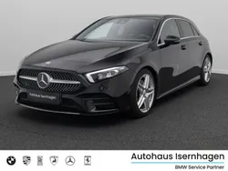 Kosmosschwarz schwarz Gebraucht 2018 Mercedes A250 AMG line Limousine | 22.499 € (Fairer Preis)