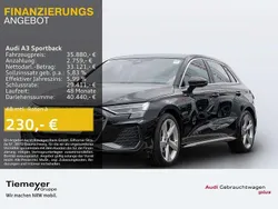 Mythosschwarz metallic Gebraucht 2024 Audi A3 S-Line Limousine | 35.880 € (Fairer Preis)