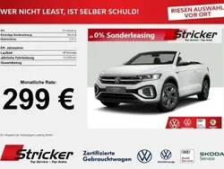 Pure white uni / schwarz Neu 2025 VW T-Roc Cabriolet R-line Cabrio | 39.990 € (Superpreis)