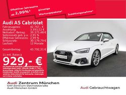 Ibisweiß/verdeck schwarz Gebraucht 2023 Audi A5 Cabriolet S-Line Cabrio | 42.767 € (Fairer Preis)