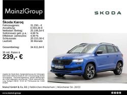 Blau Gebraucht 2024 Skoda Karoq SportLine SUV | 31.290 € (Fairer Preis)
