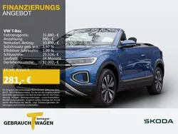 Blau Gebraucht 2024 VW T-Roc Cabriolet Move Cabrio | 31.880 € (Superpreis)