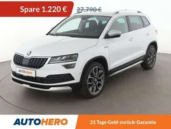 Bila moon moon white Gebraucht 2021 Skoda Karoq Scout 4x4 SUV | 25.910 € (Etwas zu teuer)