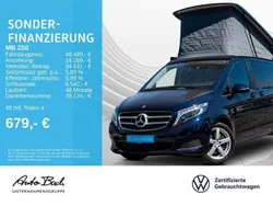 Blau (cavansitblau metallic) Gebraucht 2019 Mercedes V250 Marco Polo Van / Kleinbus | 48.480 € (Superpreis)