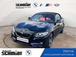 Saphirschwarz metallic Gebraucht 2016 BMW 218 Sport Line Cabrio | 15.488 € (Guter Preis)