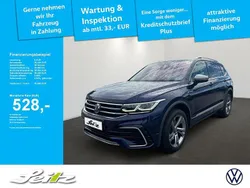 Atlantic blue metallic Gebraucht 2022 VW Tiguan Allspace R-line SUV | 35.449 € (Etwas zu teuer)