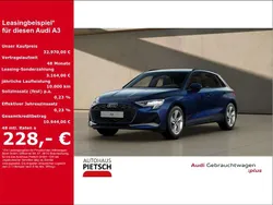 Blau Gebraucht 2024 Audi A3 Sportback Sport Limousine | 32.970 € (Guter Preis)