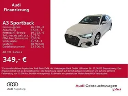 Weiß Gebraucht 2022 Audi A3 Sportback e-tron Performance Limousine | 26.390 € (Etwas zu teuer)